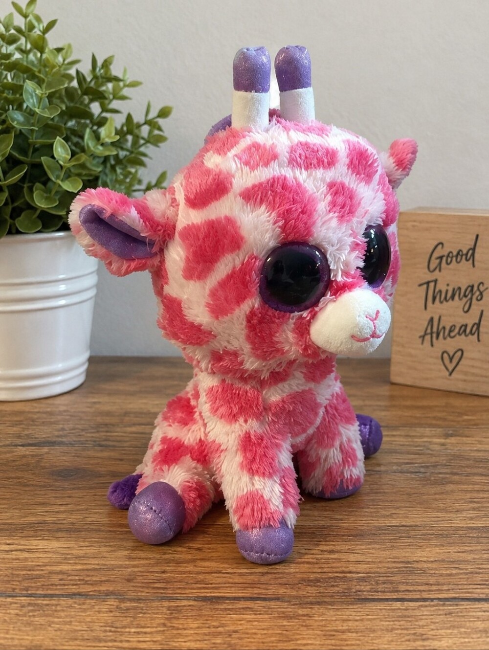 TY Beanie Boo Twigs the Pink Giraffe